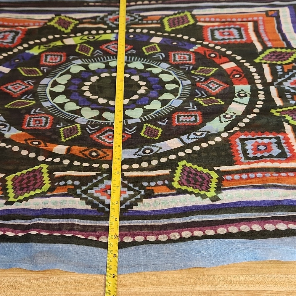 ANU BY NATURE Wool Multi Colors Scarf - Picture 11 of 12